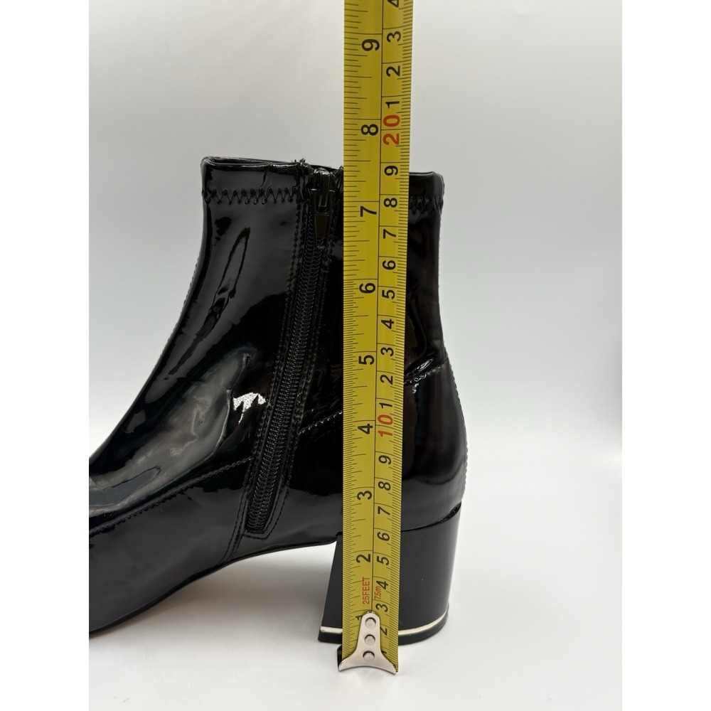 ALDO Lothellima Black Patent Ankle Boots Women US Size 7 - Picture 8 of 12